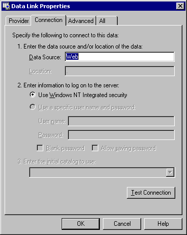 Microsoft OLE DB Provider for Indexing Service 